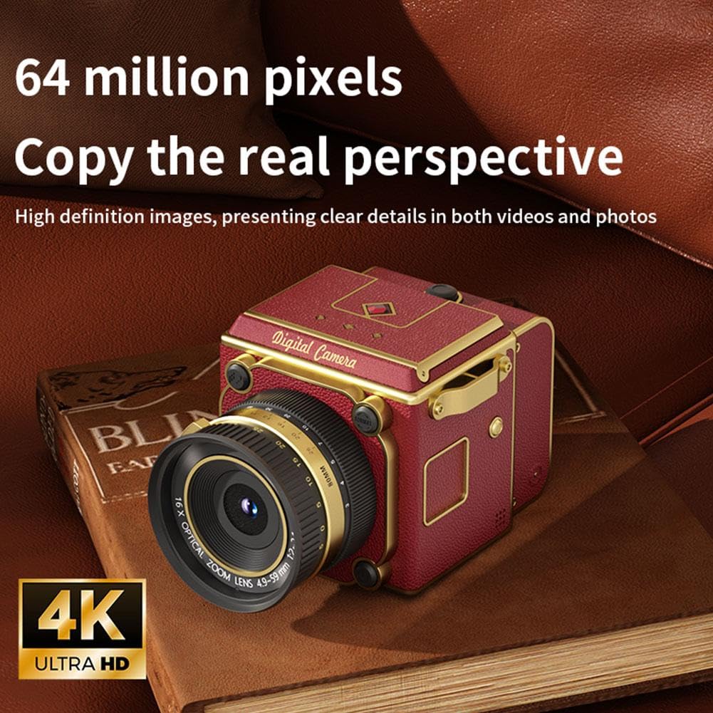 【極美品】デジタルカメラ レトロ　動画撮影　SNS　昭和感　高画質　自撮り Amazon | ヴィンテージ ミニデジタルカメラ、ポータブル 1080P ミニ